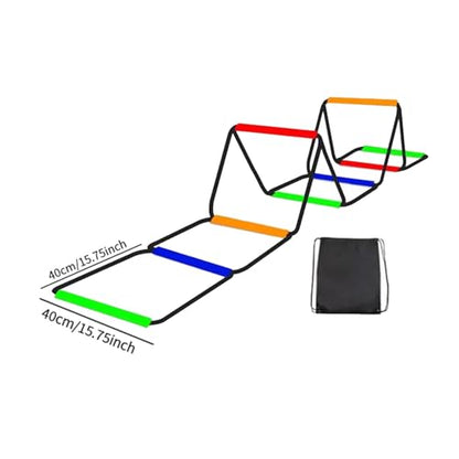 Menolana Agility Ladder Speed Ladder Foldable Workout Rugby Multifunction Home Gym Agility Training Equipment Fitness Feet Training - size: 8 Grids With Bag