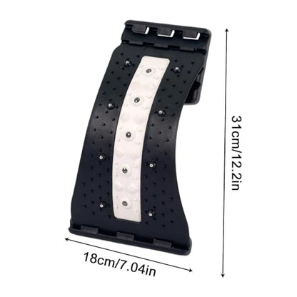 Back Stretcher Device 4 Level Adjustable Curved Ergonomic - color: Black and White