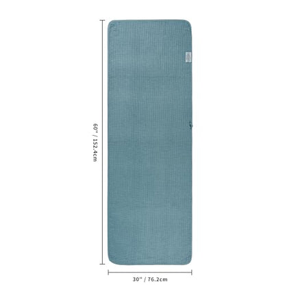 POLYTE 380 GSM Poly Blend Microfiber Quick Dry Waffle Bath Towel, 30x60 in - color: Green