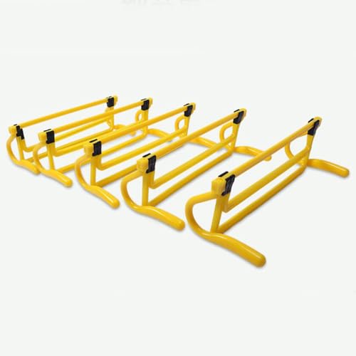 5 Pieces Agility Hurdles Speed Hurdles Obstacle Rack Field Training Set Adjustable Height Foldable PVC Material Suitable for Outdoor Indoor Agility Wo