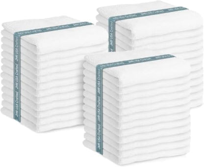 White Cotton Bath Towels 36-Pack (20x40), Lightweight Quick-Dry Gym & Pool - color: White-36 Pcs, size: 20X40