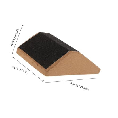 FOMIYES Cork Fitness Slant Board for Calf Stretch and Ankle Support, High-density Sturdy Yoga Block with Beveled Edges, Household Exercise Incline for Squats and Physical Therapy