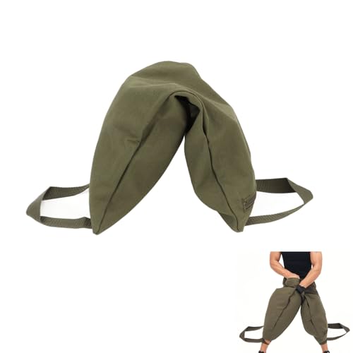 Topyond Sand Bag for Weight Training, Green Yoga Sand Bag with Handle, Yoga Weightlifting, Portable Fillable Yoga Canvas Sandbags for Yoga Weights and Training, Yoga Weight Bag