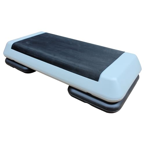 Aerobic Step Platform Height Adjustable Workout Step - color: One layer Base-Grey & Black