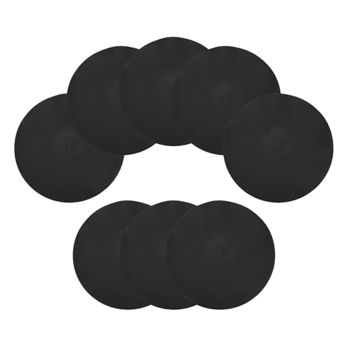 Spot Markers for Agility Dot, Non-Slip Poly Spots Floor Dots Flat Field Soccer Training Equipment 9 in & 8 Pcs & Black -Fitting for (Gym/Sports/Training/PE Games/Dance)
