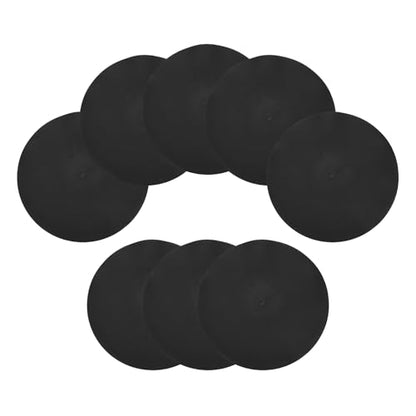 Spot Markers for Agility Dot, Non-Slip Poly Spots Floor Dots Flat Field Soccer Training Equipment 9 in & 8 Pcs & Black -Fitting for (Gym/Sports/Training/PE Games/Dance)