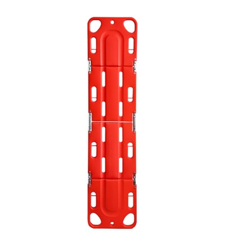 Folding Plastic Spinal Board Stretcher, Water-Floatable Lightweight Rescue Stretcher, Compact Foldable Design for Outdoor and Emergency Evacuation (4-Fold)