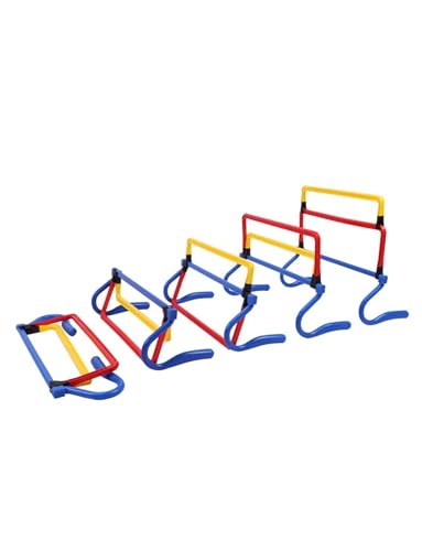 5Pcs Speed Hurdles,Plastic Foldable Track Obstacle Training Set,Multi-Sports Equipment for Soccer Football or Plyometric Training