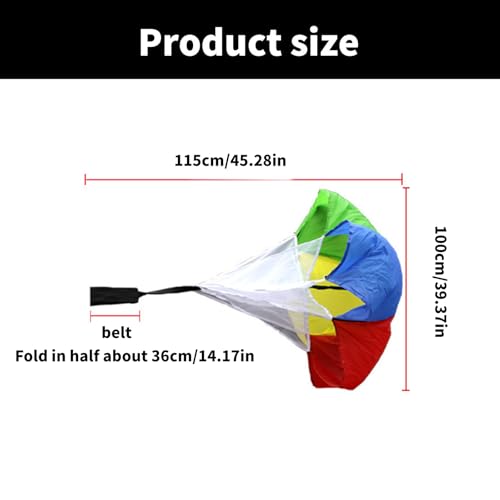 Running Speed Parachute with Strap, Speed Resistance Parachute Parachute for Strength Training