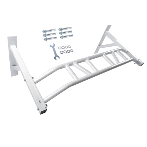 White Multi Grip Pull Up Bar Multifunctional Dip Station for Indoor Home Gym Workout Pull Up Bar 440 lbs Training Equipment Mixizap