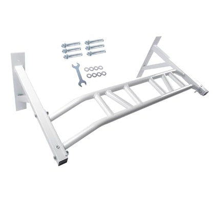 White Multi Grip Pull Up Bar Multifunctional Dip Station for Indoor Home Gym Workout Pull Up Bar 440 lbs Training Equipment Mixizap