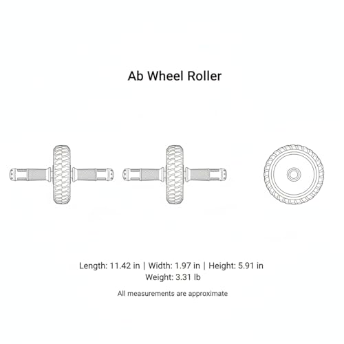 Ab Wheel Roller with Knee Pad - Orange Exercise Wheel for Core Strength & Home Fitness Training