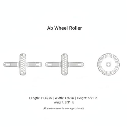 Ab Wheel Roller with Knee Pad - Orange Exercise Wheel for Core Strength & Home Fitness Training