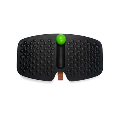 Balance Board for Standing Desk, Wooden Wobble Board with Slidable Ball for Office Work, Anti-Fatigue Foot Massage Board to Relieve Fatigue, Adult Use up to 300 lbs, Black