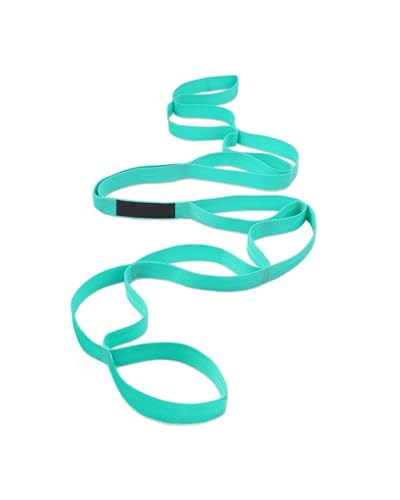 10 Loops Stretching Strap Yoga Strap Stretch Bands Physical Therapy for Exercise - color: Green