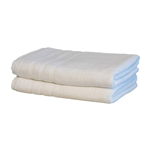 Mosobam Luxury Turkish Bath Towels, 2 Pack, 30 x 58 in, 700 GSM, White - color: White, size: Bath Towels, Set of 2