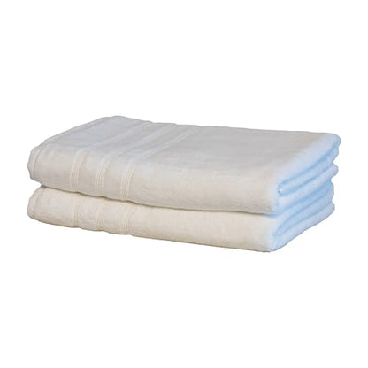 Mosobam Luxury Turkish Bath Towels, 2 Pack, 30 x 58 in, 700 GSM, White - color: White, size: Bath Towels, Set of 2