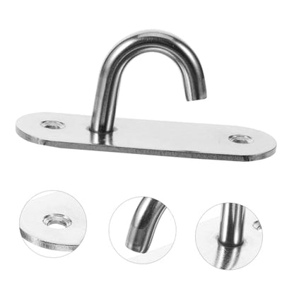 4pcs Stainless Steel Resistance Band Wall Anchors for Strength Training and Yoga, Wall Mounted Workout Strap Hangers Providing Safety, Stability, and Equipment Organization