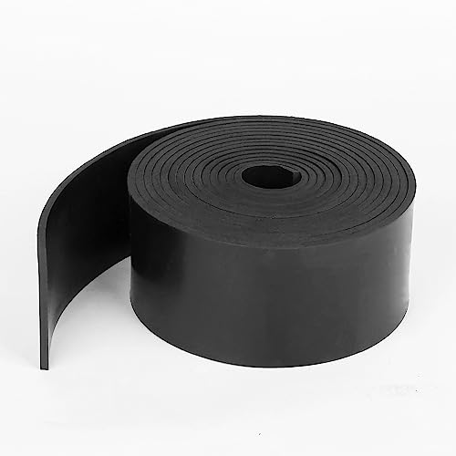 WochiTV Solid Rubber Strips Rolls, 2" Wide x 1/8" Thick x 120" Neoprene Rubber Sheets Long Perfect for DIY Gasket Material, Sealing, Liner, Shield, Padding, Mat - size: 2" W x 120" L, style: 1/8(.125") Thick