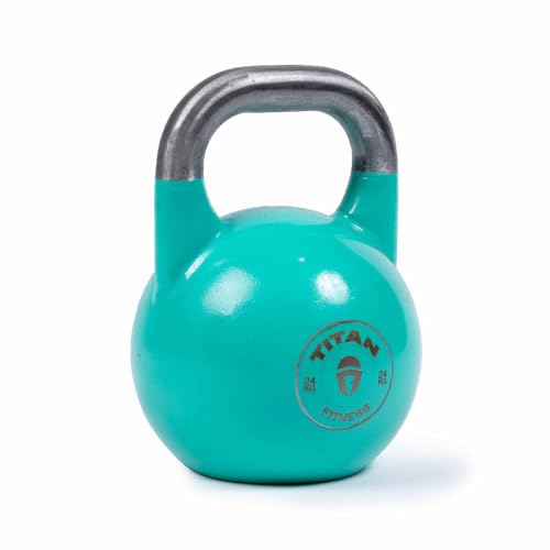 Titan Fitness Competition Kettlebell, Single Piece Casting, KG Markings, Full Body Workout - size: 53.0 Pounds