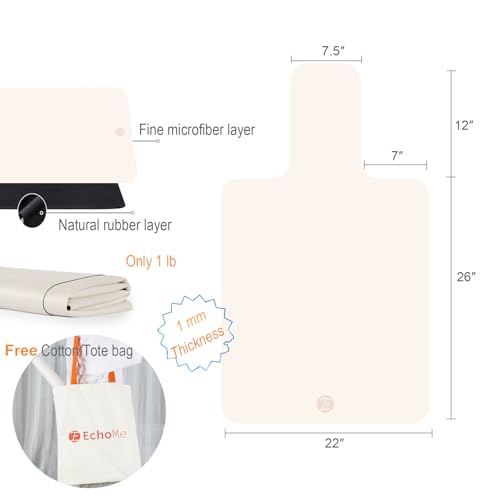 Echome Non-Slip Pilates Reformer Mat with Mesh Bag – Sweat-Wicking, Lightweight, Fits Balanced Body/Merrithew/Aeropilates (38"x22") - color: Dusty Sand