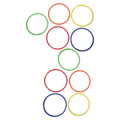 VILLCASE 10pcs Plastic Agility Rings for Soccer Football Speed and Agility Training Equipment Lightweight Hoop Exercise Circles for Athlete Coordination