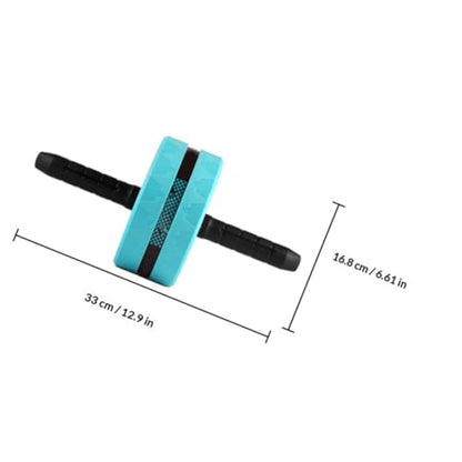 Silent Ab Roller Wheel Fitness Trainer with Wide Stability Wheel Knee Pad and Jump Rope for Core Strength and Posture Correction Suitable for Beginners and Professionals Blue and