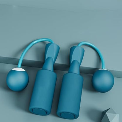 Weighted Cordless Jump Rope for Fitness - Silent Skipping Rope for Home Workouts, Adults & Beginners