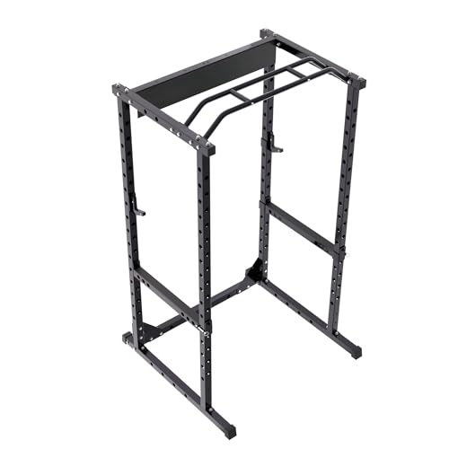 Major Factory Power Cage, 1200 lb Capacity Squat Rack for Home Gym, Multi-Functional Power Rack with Multi-grip Pull-Up Bar, Safety Bars, J-hooks
