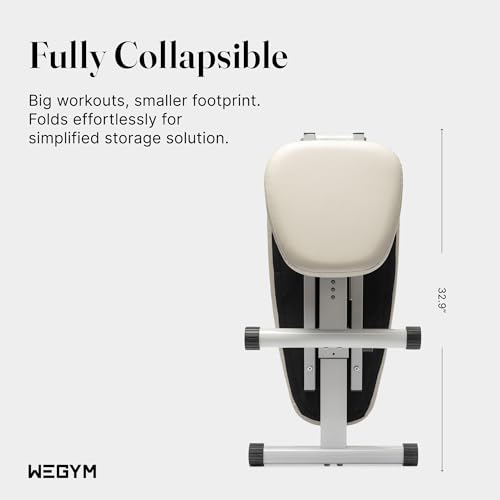 WeGym Workout Bench, Adjustable and Collapsible for Home Gym Training - color: Sandstone