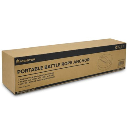 MEISTER Portable Battle Rope Anchor - Sand-Weighted Base for Rope & Fitness Training