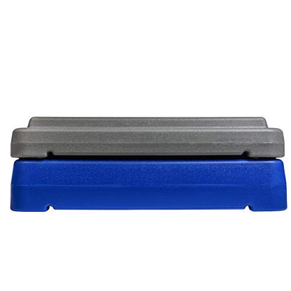 The Step (Made in USA) 4 Inch Stackable Aerobic Exercise Platform (Grey) with Non-Slip Surface and Nonskid Feet to Prevent Sliding