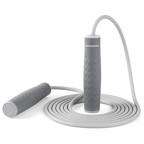 Jump Rope 3 Styles | 1-LB Weighted Jump Rope for Adults Women. || Speed Jump Rope with Ball Bearings for Fitness. ||| Lightweight Skipping Ropes (2 Pack) for Kids and Adult Beginners.