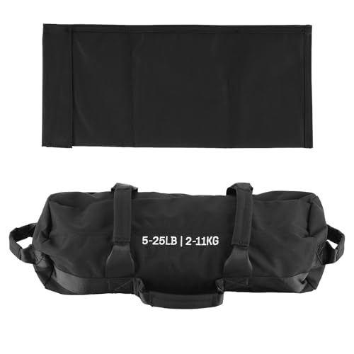 Sandbags for Workout,Adjustable Sand Bags for Fitness,Yoga, Strength Training and Full-Body Workouts,Black