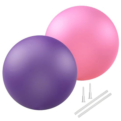 PL-0003 Soft Exercise Ball, Anti-Burst Yoga Ball Chair Supports 2200lbs PL-0003 - color: Purple&Pink