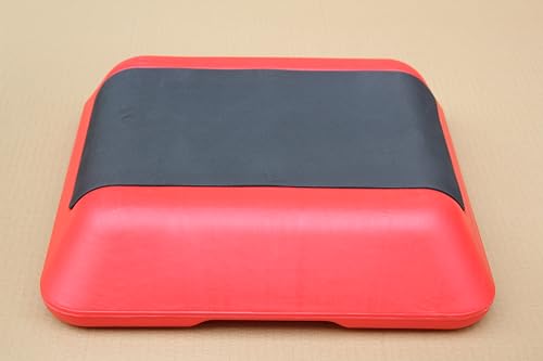 16"x16" Adjustable High Step Aerobic Platform With 4 Risers, Height-Adjustable Step Aerobics Platform For Home Gym Exercise Fitness Workout Black+Red As shown One size