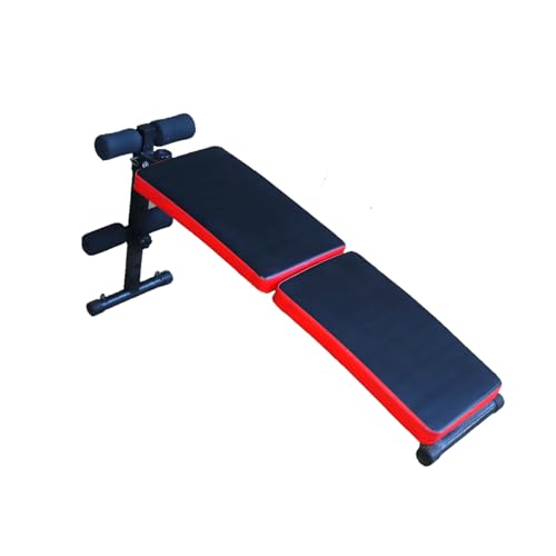 Sit Up Bench Folding Adjustable Workout Bench for Ab Exercise, Strength Training Weight Bench for Home Gym (Red)