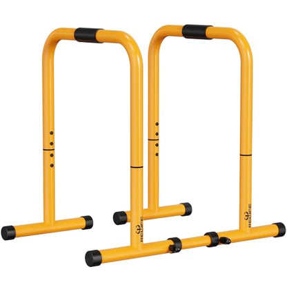 RELIFE REBUILD YOUR LIFE Dip Bar for Home Gym Training 400LBS Parallel Bars - color: Yellow
