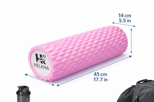 Pink Foam Roller-Medium Soft Density Muscle for Muscle Recovery, Yoga, Pilates & Physical Therapy