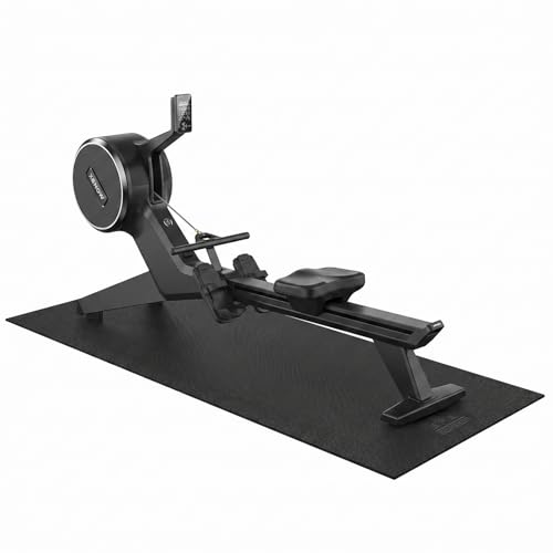 HAPBEAR Treadmill Mat, 55"x24"/68"x24"/79"x35.5" Non-Slip Foldable Exercise Equipment Mat for Walking Pad, Weight Bench, Noise Reducing Shock Absorbing Floor Protector for Home Gym, Carpet & Hardwood Floors - color: 84"L x 36"W x 0.25"Th-Black