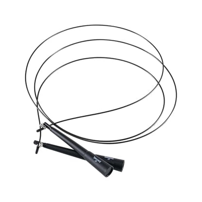 Spalding - Large Handle Speed Jump Rope, Adjustable 9 ft PVC Skipping Rope, Non-Slip Contoured Grip, Cardio Fitness Training Rope for Home & Gym (Black)
