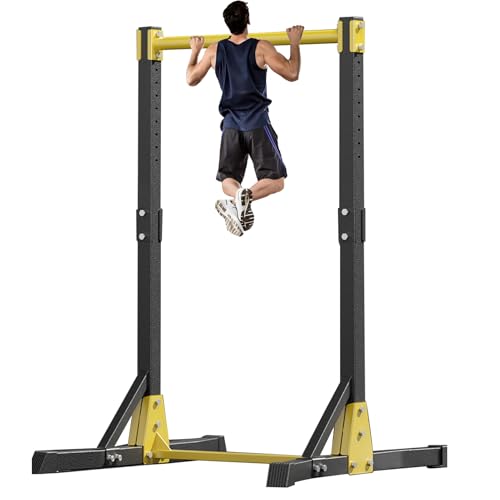 Pull Up Station, Portable Pull Up Bar, 400LBS Load Bearing, Heavy-Duty Metal Construction, 11 Adjustable Heights, Black