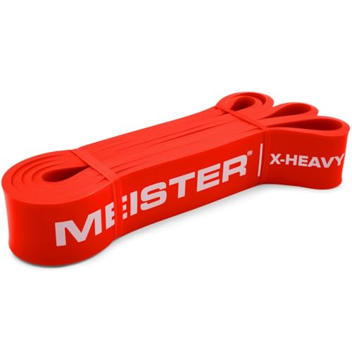 Meister X Band Comfort-Width 41" x 2" Resistance Bands - X-Wide Premium Loop Bands - style: X-Heavy / Red