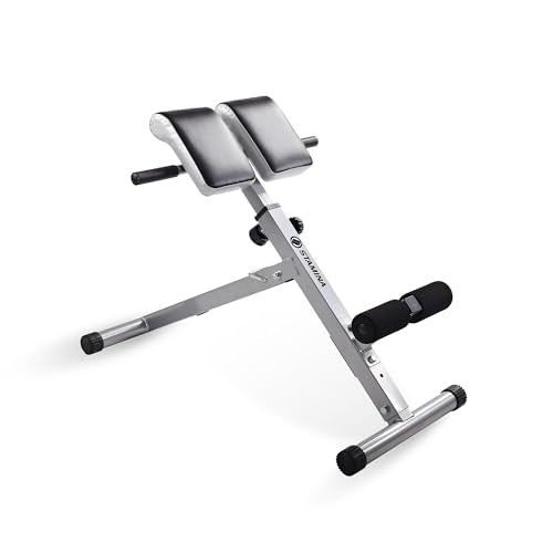Stamina Hyperextension Bench 2014 - Adjustable and Foldable Exercise Bench Roman Chair with Smart Workout App - Up to 250 lbs Weight Capacity | Adjustable and Foldable Exercise Bench Roman Chair with Smart Workout App; Up to 250 lbs Weight Capacity