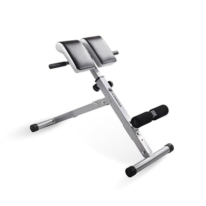 Stamina Hyperextension Bench 2014 - Adjustable and Foldable Exercise Bench Roman Chair with Smart Workout App - Up to 250 lbs Weight Capacity | Adjustable and Foldable Exercise Bench Roman Chair with Smart Workout App; Up to 250 lbs Weight Capacity