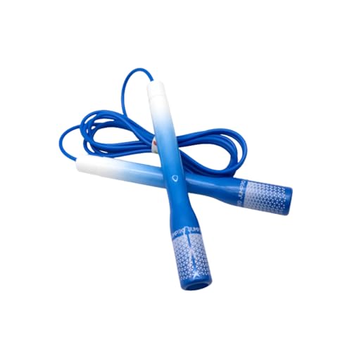 Jump Rope for Women (Rainbow Series) – Adjustable Cardio Rope for Women’s Fitness & Home Workouts | Soft-Grip Handles, Smooth PVC Cable, Lightweight Design | Made in Korea - color: Blue