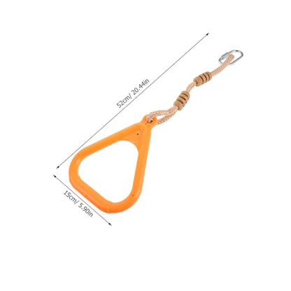 ’s Outdoor Gymnastics Rings with Adjustable Straps for Pull-up and Climbing, Sturdy Fitness Rings for ’ Playground and Home Exercise
