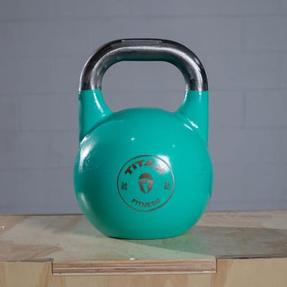 Titan Fitness Competition Kettlebell, Single Piece Casting, KG Markings, Full Body Workout - size: 53.0 Pounds