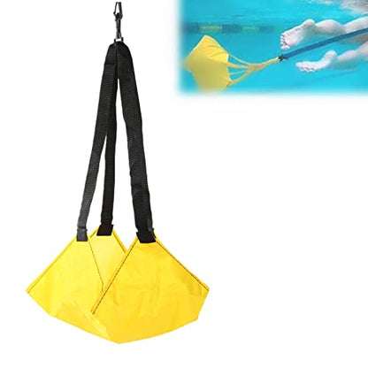 Swim Parachute, Swim Trainer Strength Training Harness Belt with Drag Parachute and Elastic Rope for Adults and Children