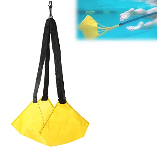 Swim Parachute, Swim Trainer Strength Training Harness Belt with Drag Parachute and Elastic Rope for Adults and Children